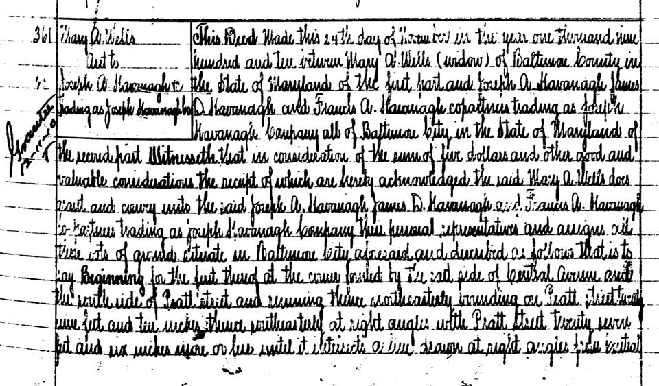 Pratt &amp; Central Deed