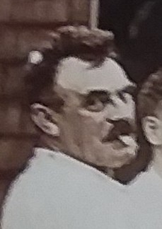 All Kavanaghs but one. Left to right: James Sr., Eddie, James Jr.(standing), Frank, Leo(standing), Joe, Guy(back to camera), Anna. Mr. Fairbanks(Shop employee) on the far right.