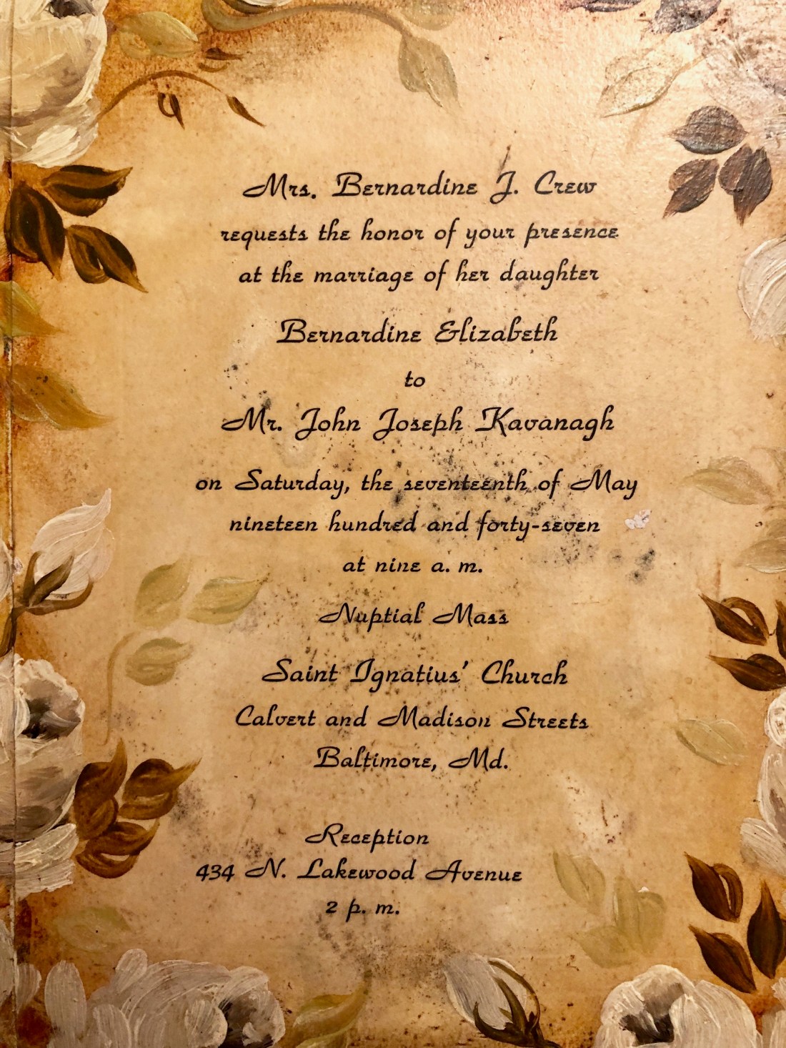 Jack and Betty's Wedding Invitation