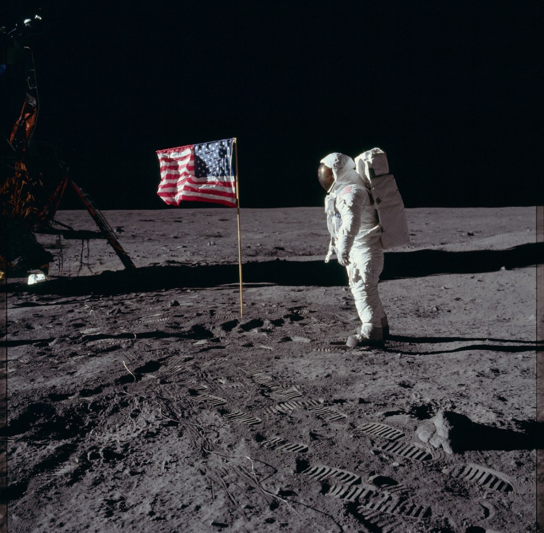 American Flag on the Moon