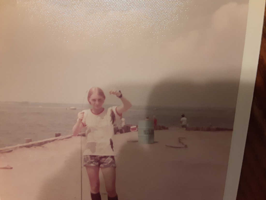 JoAnn Fishing in OC. 1974.
