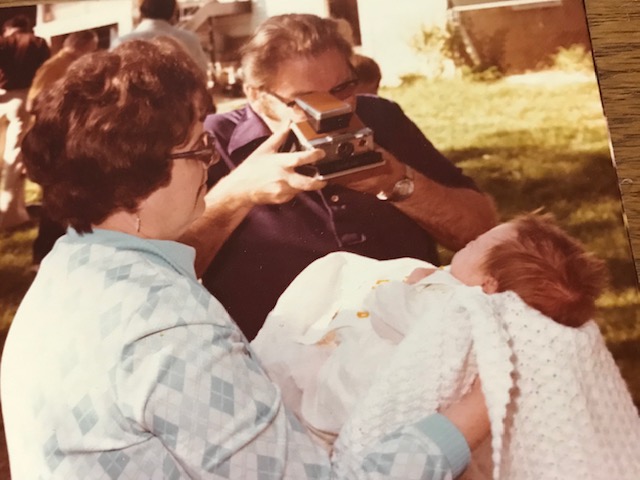 Mom, Dad, &amp; April at April's Chrstening