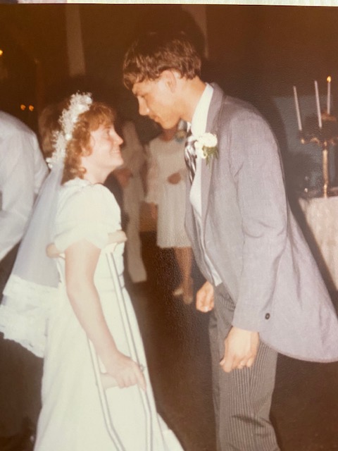 1983 Jane and Jeff at their wedding