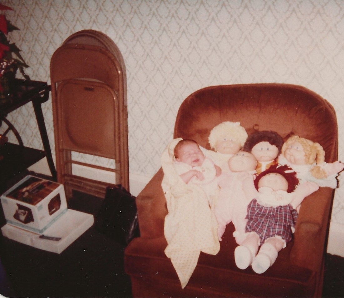 Lisa with CabbagePatch xmas1983