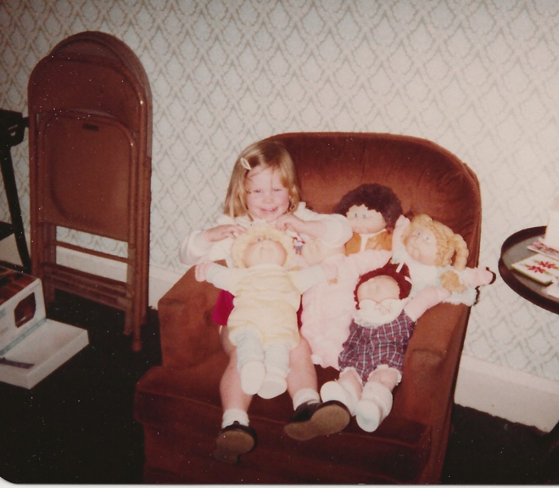 Rose with CabbagePatch xmas1983