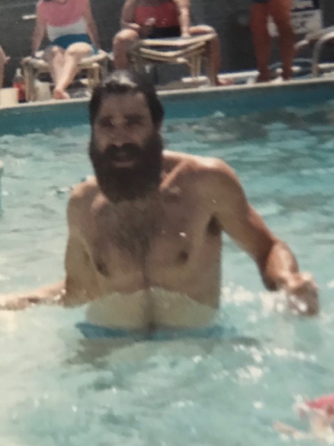 1986 Michael in pool at Royal Palms