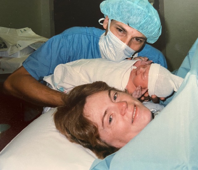 1986 October 20 Jane, Jeff and baby Sarah